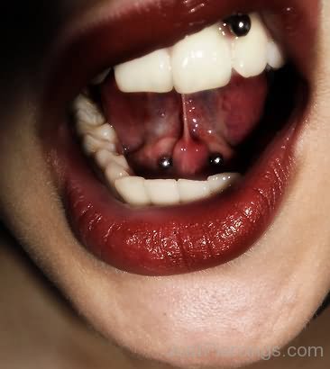 Tongue Web And Gum Piercing