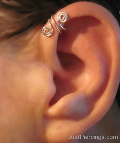 Anti Helix Piercing On Left Ear