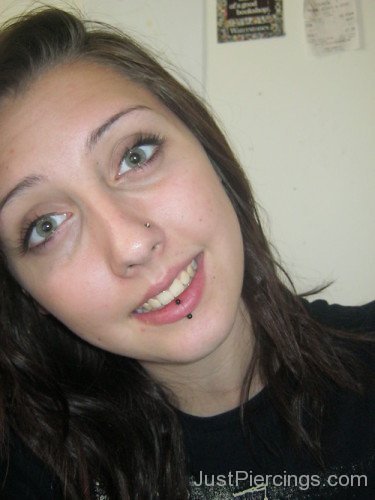 Awesome Vertical Labret Piercing For Girls