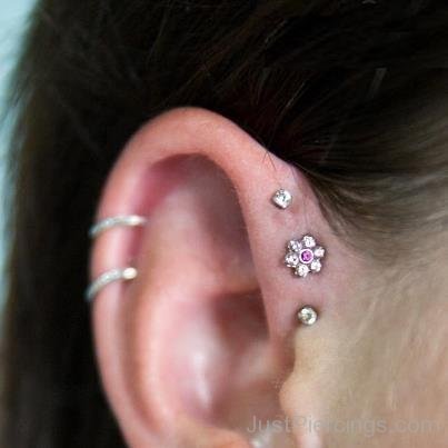 Dual Helix And Triple Forward Helix Piercing