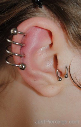 Forward Helix And Spiral Piercing