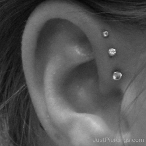 Forward Helix Piercings Black And White