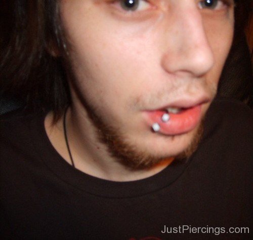 Handsome Lip Piercing For Males