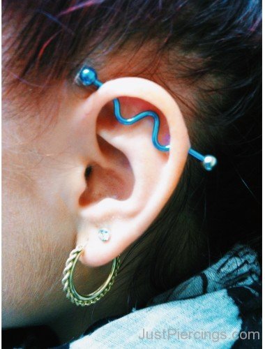 Industrial And Lobe Piercing