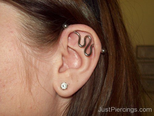 Industrial And Lobe Piercing Pic