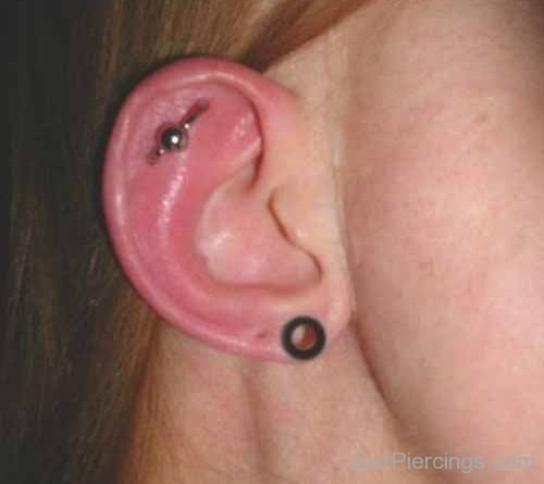 Lobe Stretching And Orbital Piercing For Girls