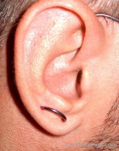 Men Have Orbital Lobe Piercing