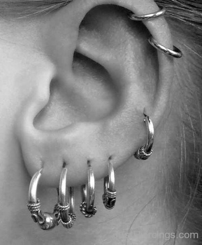 Multiple Lobes And Pinna Piercing