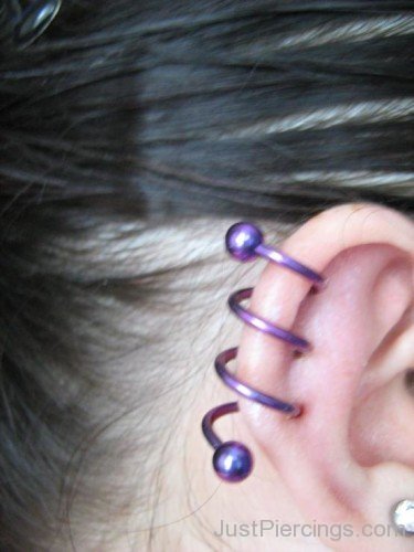 Spiral Piercing On Ear