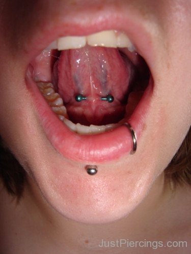 Tongue Frenulum And Labret Piercing