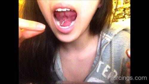Tongue Web Piercing For Girls 