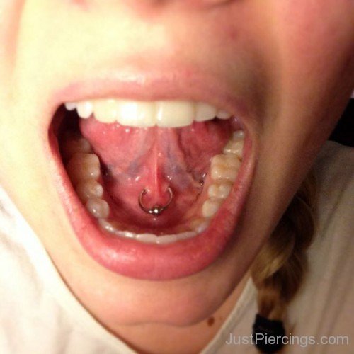 Tongue Web Piercing Image