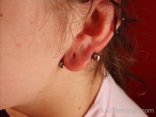 Transverse Lobe And Cartilage Ear Piercing