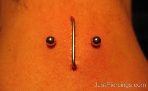 Vertical Surface Weave Piercing On Nape