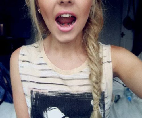 Web Tongue Piercing For Girls