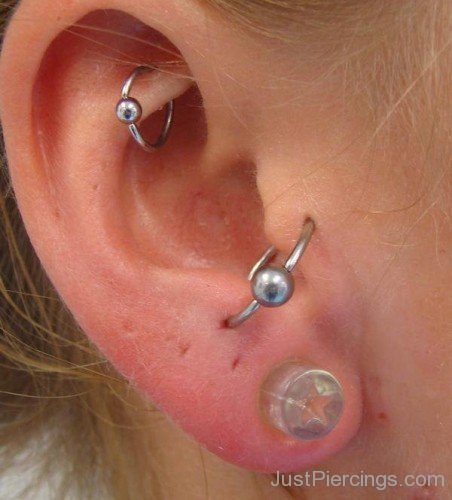 Anti Tragus Piercing and Rook-PN123