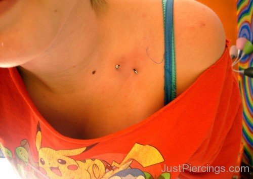 Clavicle Piercing For Girls-PN123