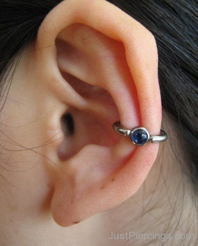 Conch Piercing With Gem-PN123