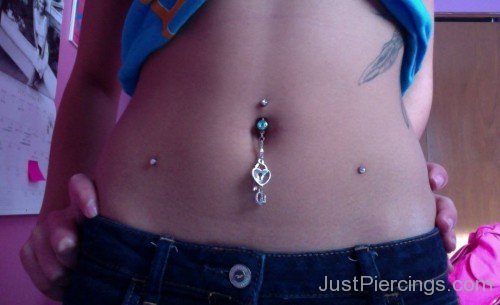 Micro Dermals Hip Piercing And Navel Piercing With belly Rings-JP123