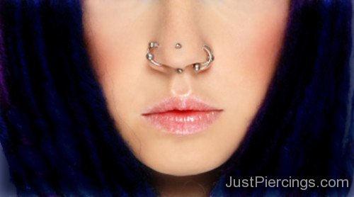 Rhino And Nostril Piercing-JP123