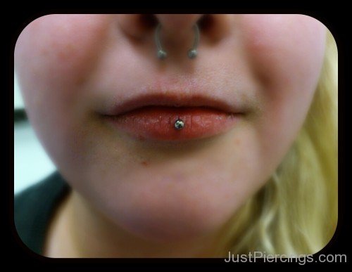 Septum And Labret Piercing Pic-JP123