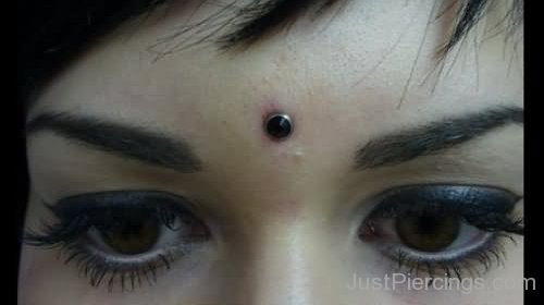 Amazing Third Eye Piercing For Young Girls-JP12301