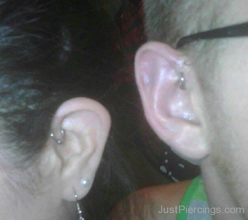 Anti Helix Piercing For Couple-JP12313