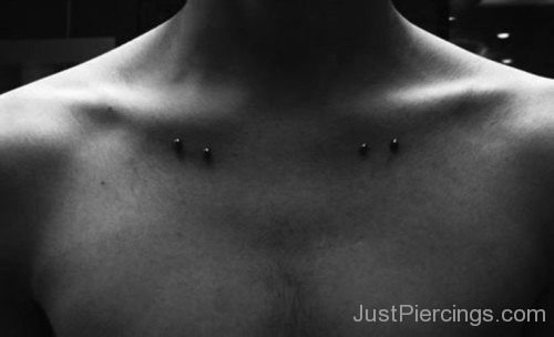 Awesome Surface Clavicle Piercings For Men-JP12307