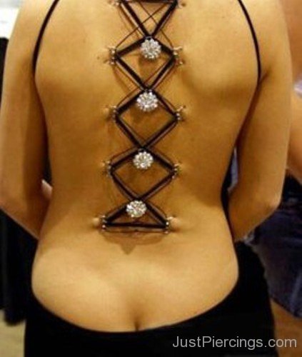 Beautiful Back Body Corset Piercing For Girls-JP12306