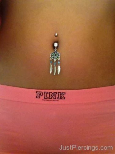 Belly Piercing With Dreamcatcher Ring-JP12326