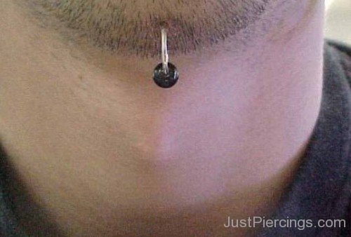 Chin Piercing With Hoop-JP12304