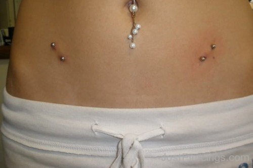 Curved Barbell Hip Piercing And Belly Button Piercing-JP12315