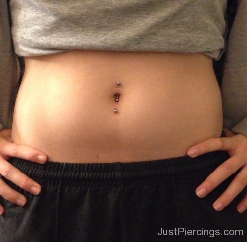 Double Belly Piercing For Girls-JP12344