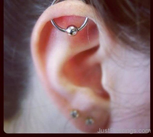 Double Lobes And Cartilage Orbital Piercing-JP12319