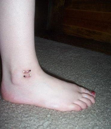 Dual Ankle Piercings With Studs-JP12322