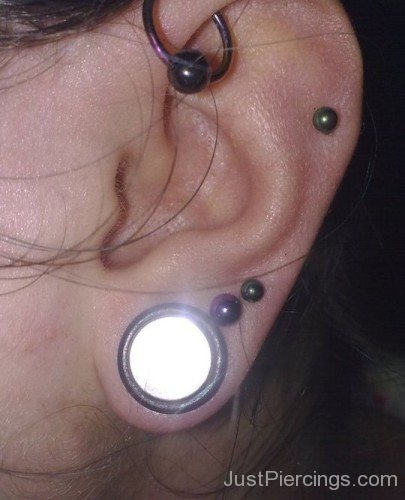 Ear Anti Helix and Lobe Piercing-JP12332