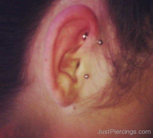 Ear Tragus and Anti Helix Piercing-JP12335