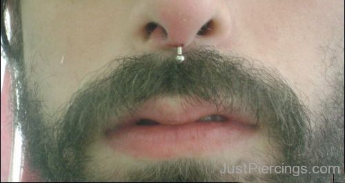 Men Have Rhino Piercing On Nose-JP12306