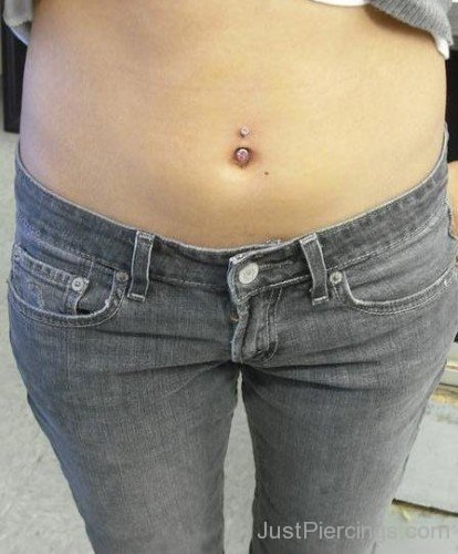 Navel Piercing and Jeans-JP12362