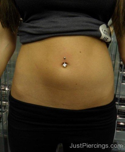 Piercing with Square Ring Stud-JP12380