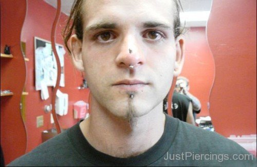 Rhino And Labret Piercing For Young Guys-JP12311