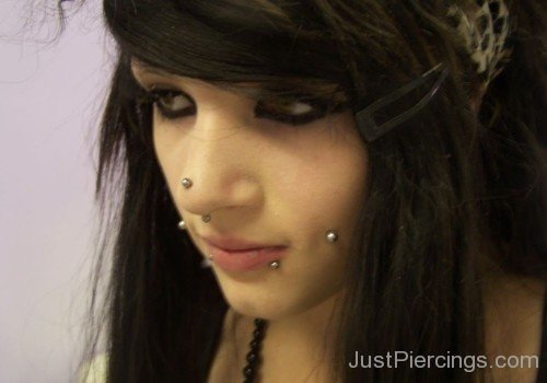 Rhino Nose Piercing And Dimple Piercing-JP12315