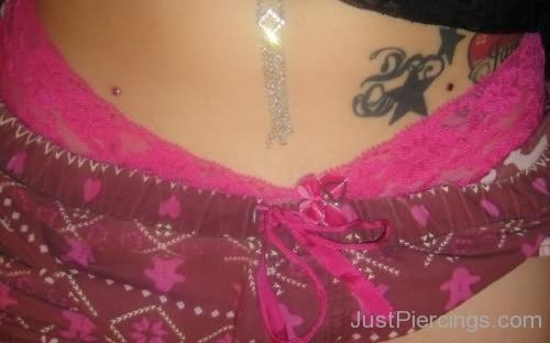 Star Tattoo And Hip Piercing For Girls-JP12355