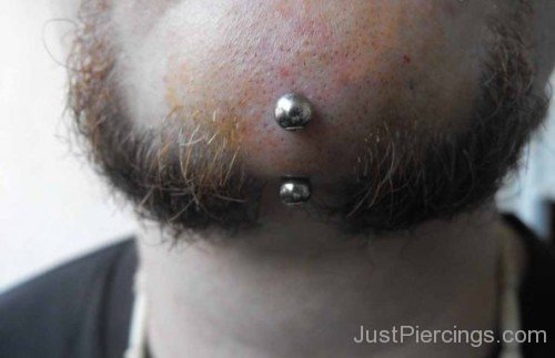 Surface Barbell Chin Piercing-JP12322