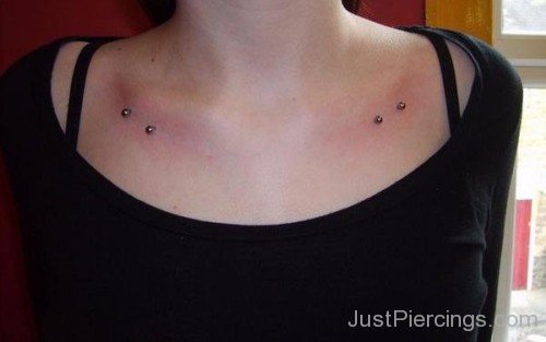 Surface Barbells Clavicle Piercing For Girls-JP12341