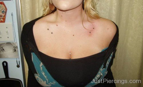Surface Clavicle Piercing For Girls-JP12342