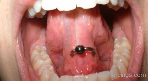 Tongue Frenulum Piercing Hoop Ring-JP12329
