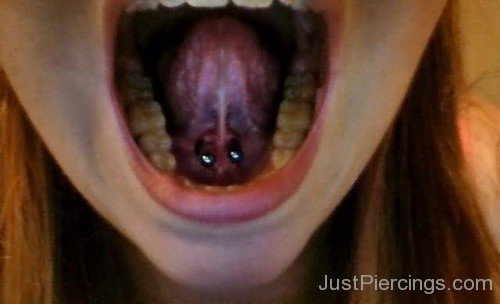 Tongue Frenulum Piercing With Ball Ring-JP12330
