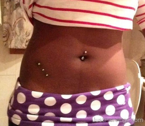 Triple Anchors And Belly Button Hip Piercing-JP12364