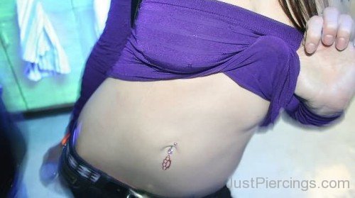 Belly Button Piercing With Knuckle Belly Ring-JP12301